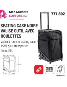 Seating case noire valise outil avec roulette