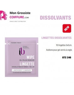 Dissolvant GEL-LACK x10  lingetteS 5x5CM IB-NAIL