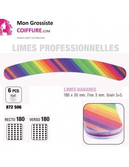 Lime 5+5 Fine3mm Banane Fantaisie x6 - 180 x 20 mm