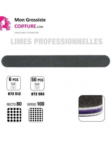 Lime Epaisse 7/6+6 St    Noire X6 - 180 x 20 mm