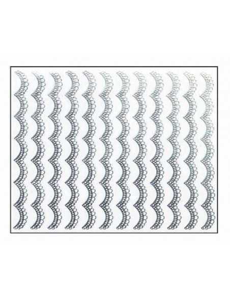 Décor Ongles Argent Guirlandes Mns06 - SINA