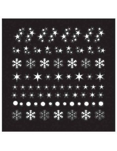 Décor Ongles Blanc Etoiles Xst46 - SINA