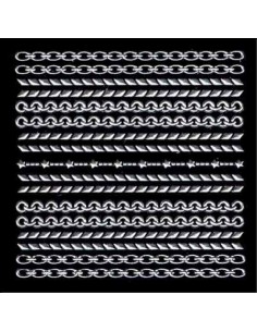 Décor Ongles Argent Chaines   Xts144 - SINA