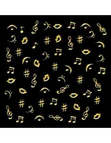 Décor Ongles Doree Musique  Xts154 - SINA