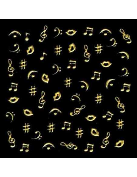Décor Ongles Doree Musique  Xts154 - SINA