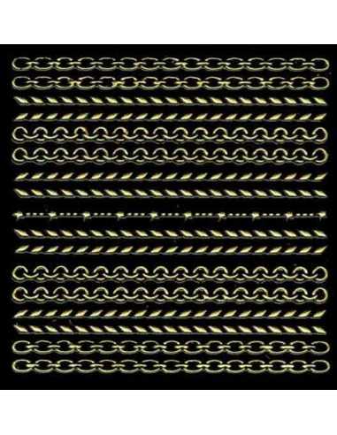 Décor Ongles Doree Chaines  Xts156 - SINA