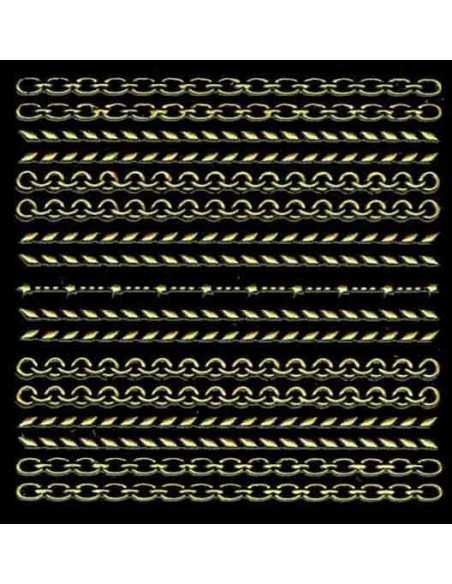 Décor Ongles Doree Chaines  Xts156 - SINA