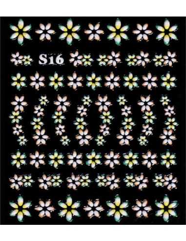 Décor Ongles Color Fleurs  S-16 - SINA