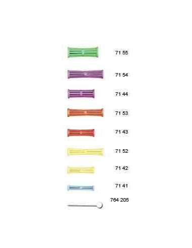 Mini Bigoudis yoyo vert (67x22mm) x12