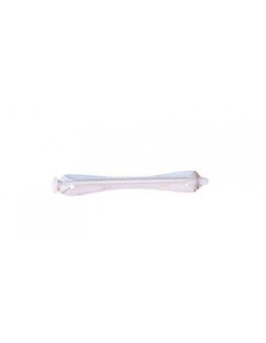 Bigoudis blanc/rose (60x7mm) x12