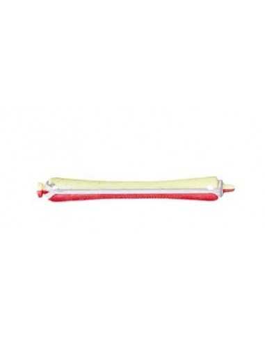 Bigoudis jaune/rouge (80x9mm) x12