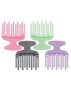 Peigne Afro 11 Dents Doubles Colori Assorti