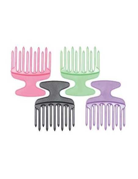 Peigne Afro 11 Dents Doubles Colori Assorti