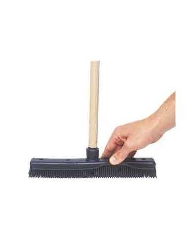 Balai Sol Coiffure Caoutchouc Noir avec raclette