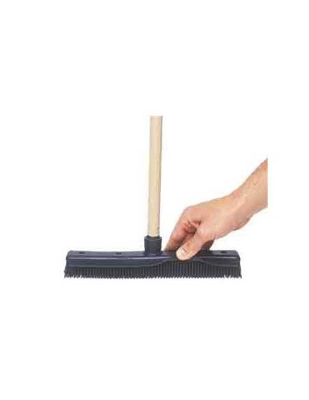 Balai Sol Coiffure Caoutchouc Noir avec raclette