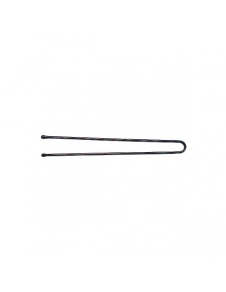 Pinces droites/perlées Kifix noir (7cm) x40