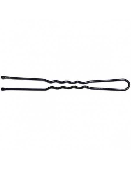 Pinces ondulées/perlées Kifix noir (7cm) x40