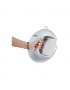 Miroir Coiffure Argent Avec Poignée (Diam. 270mm)