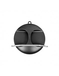 Miroir Coiffure Noir Avec Poignée (Diam. 270mm)