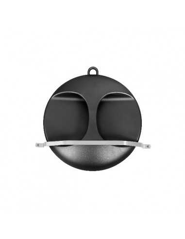 Miroir Coiffure Noir Avec Poignée (Diam. 270mm)