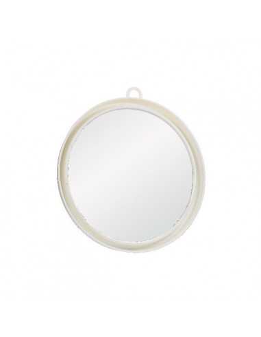 Miroir Coiffure Suny Blanc Avec Poignée Et Support Mural