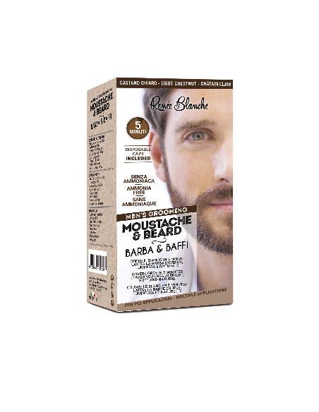 KIT COLORATION BARBE ET MOUSTACHE CHATAIN        P