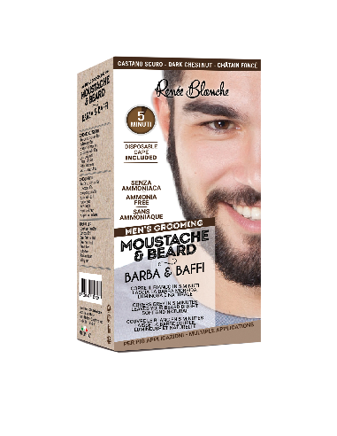 KIT COLORATION BARBE ET MOUSTACHE CHATAIN FONCE  P