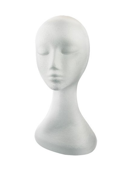 TETE POLYSTIR CLEOPATRE BLANCHE                  P