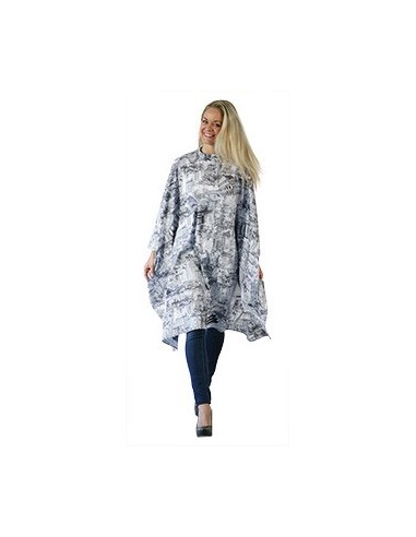 MAXI-CAPE PEIGNOIR DESSIN CITY GRIS              P