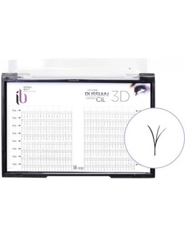 EXTENS.RUSSE-3D FX-CIL-C SOIE 8MM x160   PLAQ P-TF