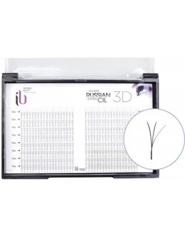 EXTENS.RUSSE-3D FX-CIL-C SOIE 10MM x160  PLAQ P-TF
