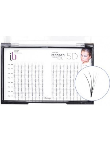 EXTENS.RUSSE-5D FX-CIL-C SOIE 14MM x160  PLAQ P-TF