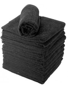 SERV EPONGE x12 COTON NOIR ECO 50*80             P