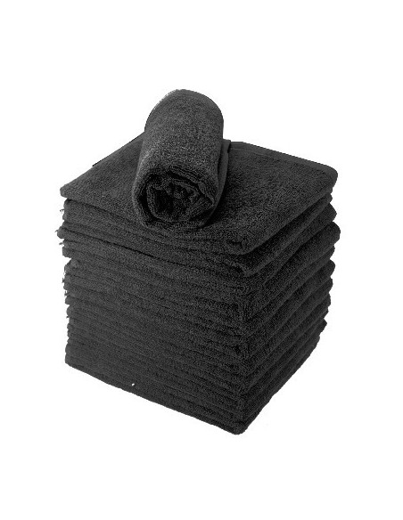 SERV EPONGE x12 COTON NOIR ECO 50*80             P