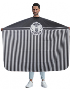 MAXI CAPE- BARBER 5 CLIPS GRIS + RAYURE          P