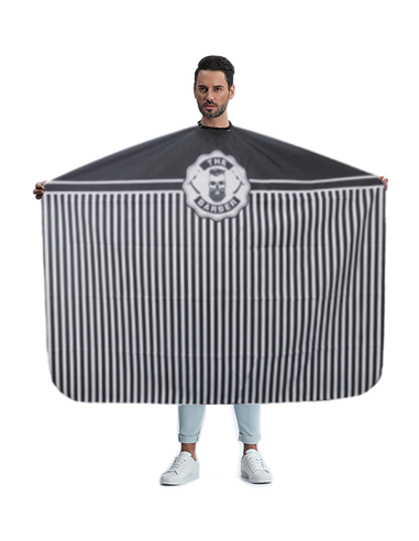 MAXI CAPE- BARBER 5 CLIPS GRIS + RAYURE          P