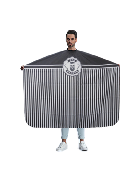 MAXI CAPE- BARBER 5 CLIPS GRIS + RAYURE          P