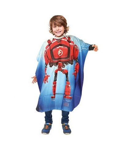 PEIGNOIR CAPE ENFANT DESSIN ROBOT-KID         TF-P