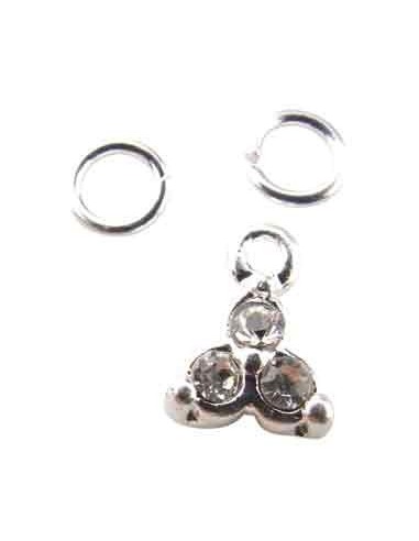 00-SINA-MANUC BIJOU ONGL 3 STRAS ARGENT       TF-P