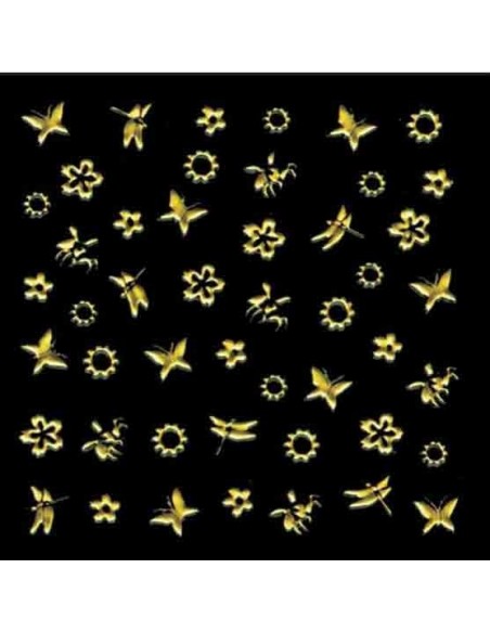 00-SINA-MANUC DECOR ONGLE DOREE FLEURS  XTS147TF-P