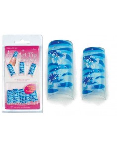 00-SINA FX ONG OVERLAY-TIP x20 BLEU FLEURI    TF-P