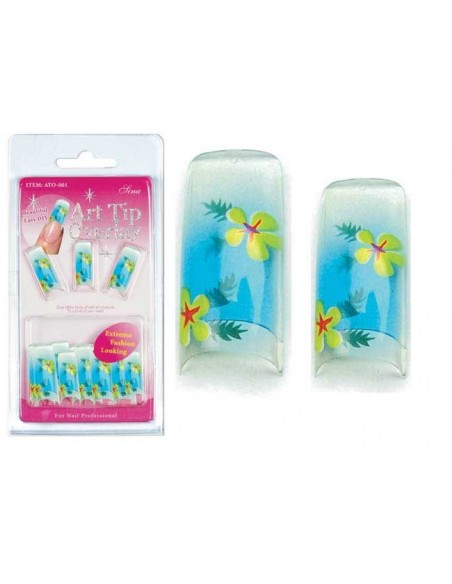 00-SINA FX ONG OVERLAY-TIPx20BLEU FLEUR JAUNE TF-P