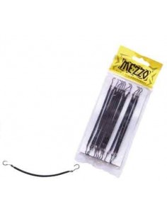 ELASTIC A CROCHET PAR 12 PIECES NOIR  130MM      P