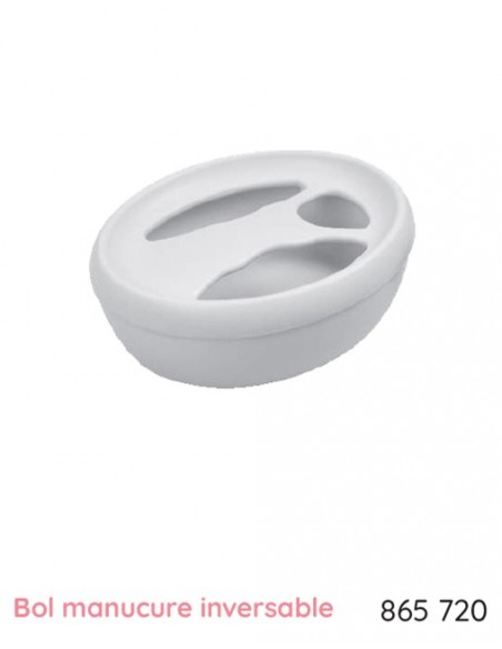 Bol Manucure Rond Inversable Blanc