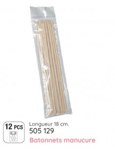 Batonnet Bois 18Cms Manucure  X12