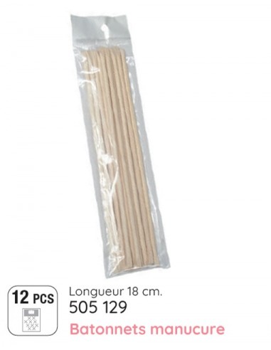 Batonnet Bois 18Cms Manucure  X12