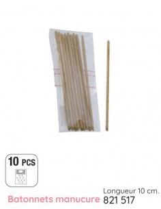 Batonnet Manucure  Bois 10Cm X10