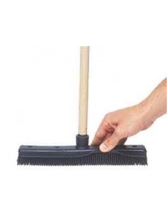 Balai Sol Coiffure Caoutchouc Noir avec raclette 2