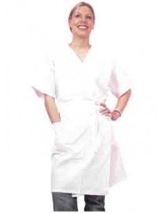 BLOUSE KIMONO UNISEX COTON BLANC                 P