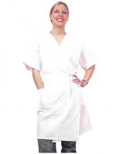 BLOUSE KIMONO UNISEX COTON BLANC                 P